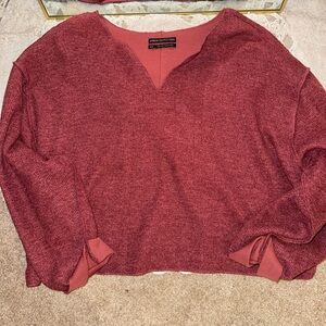 Urban Outfitters Deep Red V-Neck Sweater